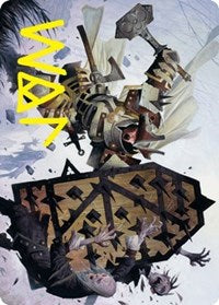 Estwald Shieldbasher Art Card (Gold-Stamped Signature) (9) [Art Series: Innistrad: Crimson Vow]