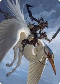 Gryffwing Cavalry Art Card (11) [Art Series: Innistrad: Crimson Vow]