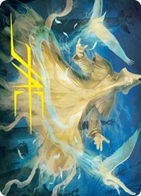 Heron-Blessed Geist Art Card (Gold-Stamped Signature) (13) [Art Series: Innistrad: Crimson Vow]