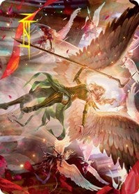 Sigarda's Summons Art Card (Gold-Stamped Signature) (17) [Art Series: Innistrad: Crimson Vow]
