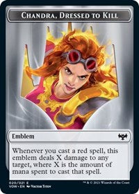 Emblem - Chandra, Dressed to Kill (20) [Innistrad: Crimson Vow]