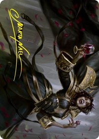 Bloodcrazed Socialite Art Card (Gold-Stamped Signature) (28) [Art Series: Innistrad: Crimson Vow]