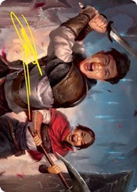 Daybreak Combatants Art Card (Gold-Stamped Signature) (42) [Art Series: Innistrad: Crimson Vow]