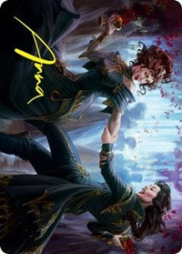 Falkenrath Celebrants (43/81) Art Card (Gold-Stamped Signature) (43) [Art Series: Innistrad: Crimson Vow]