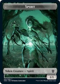 Spirit (001) // Spirit (002) Double-sided Token (1 // 2) [Commander: Innistrad: Crimson Vow]