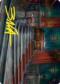 Edgar Markov's Coffin Art Card (Gold-Stamped Signature) (60) [Art Series: Innistrad: Crimson Vow]