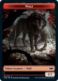 Wolf (011) // Spirit (002) Double-Sided Token (11 // 2) [Innistrad: Crimson Vow]