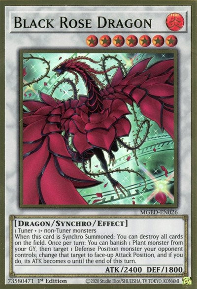 Black Rose Dragon (Alternate Art) (MGED-EN026) [Maximum Gold: El Dorado]