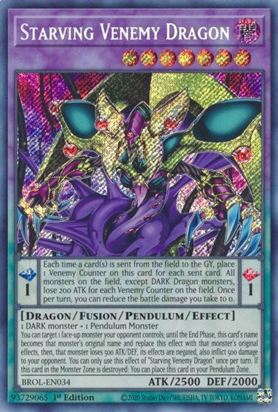 Starving Venemy Dragon (BROL-EN034) [Brothers of Legend]