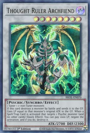 Thought Ruler Archfiend (BROL-EN070) - Brothers of Legend 1st Edition
