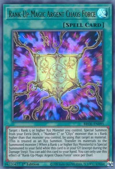 Rank-Up-Magic Argent Chaos Force (BROL-EN091) [Brothers of Legend]