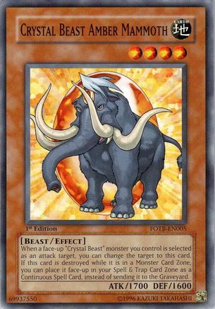 Crystal Beast Amber Mammoth (FOTB-EN005) - Force of the Breaker 1st Edition