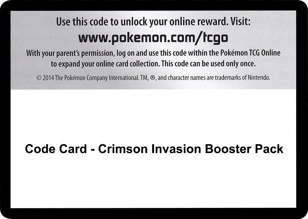 Code Card - Crimson Invasion Booster Pack [SM - Crimson Invasion]
