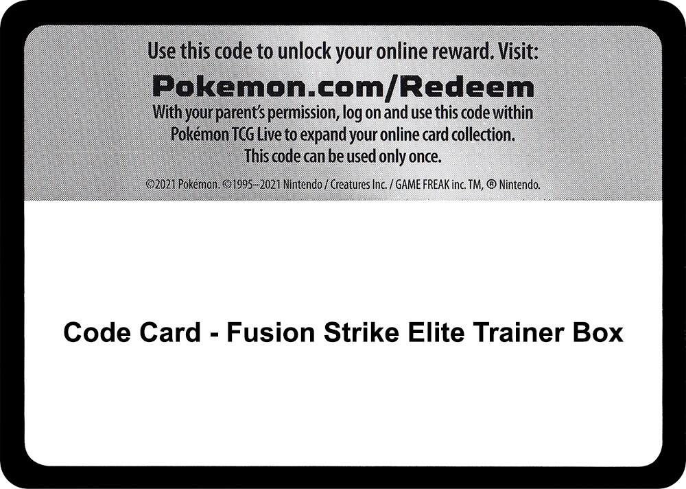 Code Card - Fusion Strike Elite Trainer Box [SWSH08: Fusion Strike]