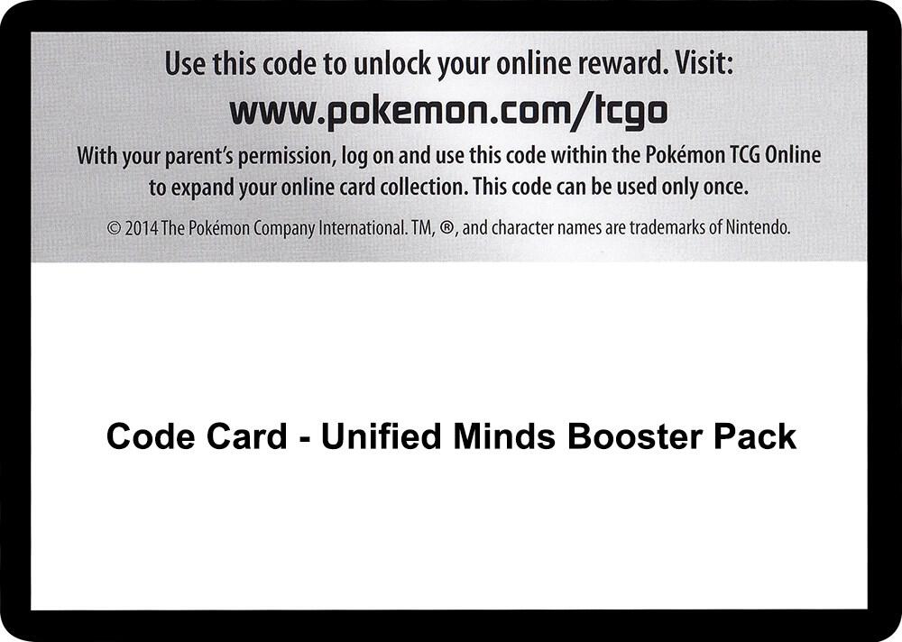 Code Card - Unified Minds Booster Pack [SM - Unified Minds]