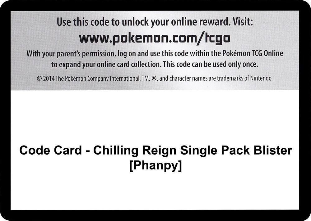 Code Card - Chilling Reign Single Pack Blister [Phanpy] [SWSH06: Chilling Reign]