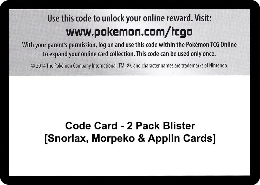 Code Card - 2 Pack Blister [Snorlax, Morpeko & Applin Cards] [Miscellaneous Cards & Products]