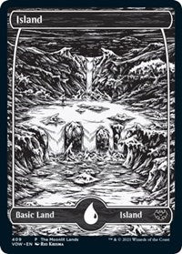Island (Moonlit Land) (Foil Etched) (409) [WPN & Gateway Promos]