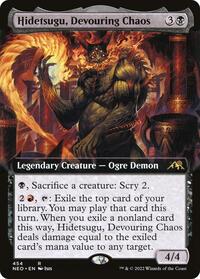 Hidetsugu, Devouring Chaos (Extended Art) (454) [Kamigawa: Neon Dynasty]