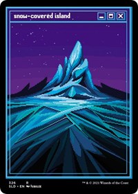 Snow-Covered Island (PixelSnowLands.jpg) (326) [Secret Lair Drop Series]
