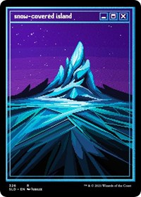 Snow-Covered Island (PixelSnowLands.jpg) (Foil Etched) (326) [Secret Lair Drop Series]