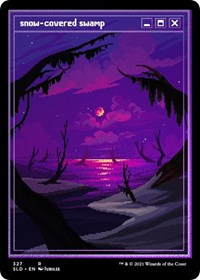 Snow-Covered Swamp (PixelSnowLands.jpg) (Foil Etched) (327) [Secret Lair Drop Series]