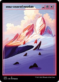 Snow-Covered Mountain (PixelSnowLands.jpg) (Foil Etched) (328) [Secret Lair Drop Series]
