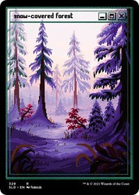Snow-Covered Forest (PixelSnowLands.jpg) (Foil Etched) (329) [Secret Lair Drop Series]