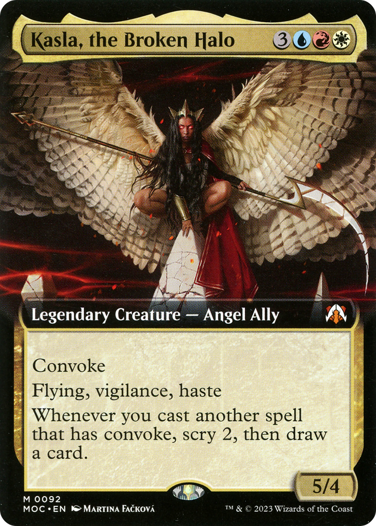 Kasla, the Broken Halo (Extended Art) (MOC-092) - March of the Machine Commander: (Extended Art) Foil