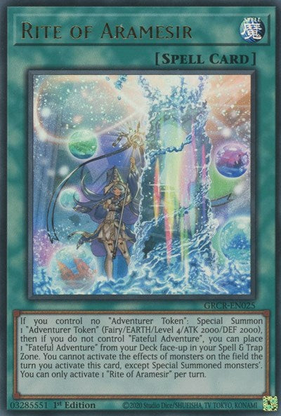 Rite of Aramesir (GRCR-EN025) [The Grand Creators]