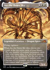 Ao, the Dawn Sky (Borderless) (406) [Kamigawa: Neon Dynasty]