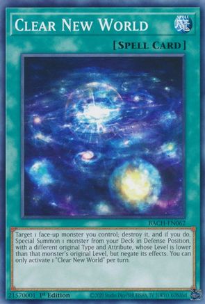 Clear New World (BACH-EN062) - Battle of Chaos 1st Edition