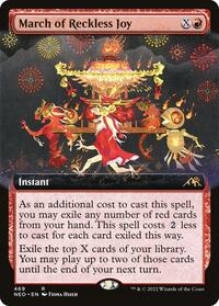 March of Reckless Joy (Extended Art) (469) [Kamigawa: Neon Dynasty]