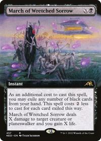 March of Wretched Sorrow (Extended Art) (457) [Kamigawa: Neon Dynasty]