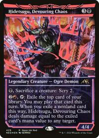 Hidetsugu, Devouring Chaos (Neon Red) (429) [Kamigawa: Neon Dynasty]