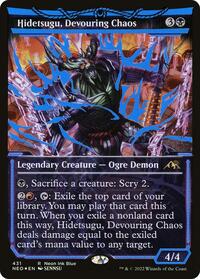 Hidetsugu, Devouring Chaos (Neon Blue) (431) [Kamigawa: Neon Dynasty]