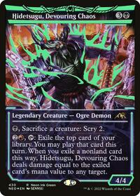Hidetsugu, Devouring Chaos (Neon Green) (430) [Kamigawa: Neon Dynasty]