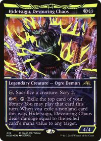 Hidetsugu, Devouring Chaos (Neon Yellow) (WPN Exclusive) (432) [Kamigawa: Neon Dynasty]