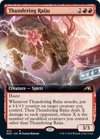 Thundering Raiju (Extended Art) (472) [Kamigawa: Neon Dynasty]