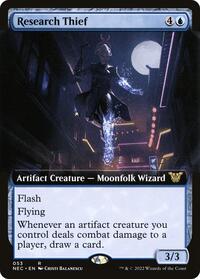 Research Thief (Extended Art) (53) [Commander: Kamigawa: Neon Dynasty]