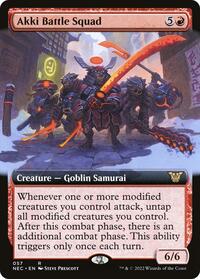 Akki Battle Squad (Extended Art) (57) [Commander: Kamigawa: Neon Dynasty]