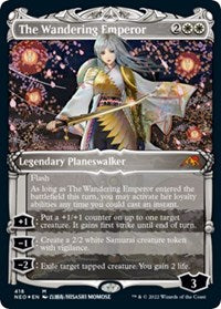 The Wandering Emperor (Showcase) (Foil Etched) (418) [Kamigawa: Neon Dynasty]