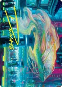 Skyswimmer Koi Art Card (Gold-Stamped Signature) (3) [Art Series: Kamigawa: Neon Dynasty]