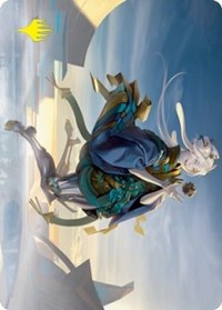 Moonfolk Puzzlemaker Art Card (Gold-Stamped Signature) (6) [Art Series: Kamigawa: Neon Dynasty]