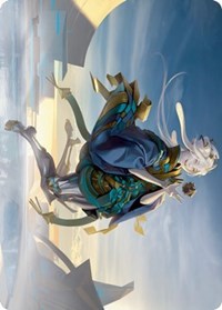 Moonfolk Puzzlemaker Art Card (6) [Art Series: Kamigawa: Neon Dynasty]