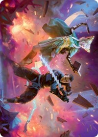 Explosive Entry Art Card (13) [Art Series: Kamigawa: Neon Dynasty]