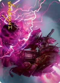 Voltage Surge Art Card (Gold-Stamped Signature) (15) [Art Series: Kamigawa: Neon Dynasty]