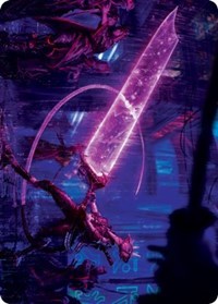 Enormous Energy Blade Art Card (16) [Art Series: Kamigawa: Neon Dynasty]