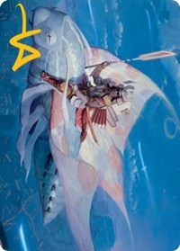 Sky-Blessed Samurai Art Card (Gold-Stamped Signature) (19) [Art Series: Kamigawa: Neon Dynasty]