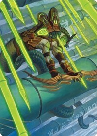 Bamboo Grove Archer Art Card (20) [Art Series: Kamigawa: Neon Dynasty]